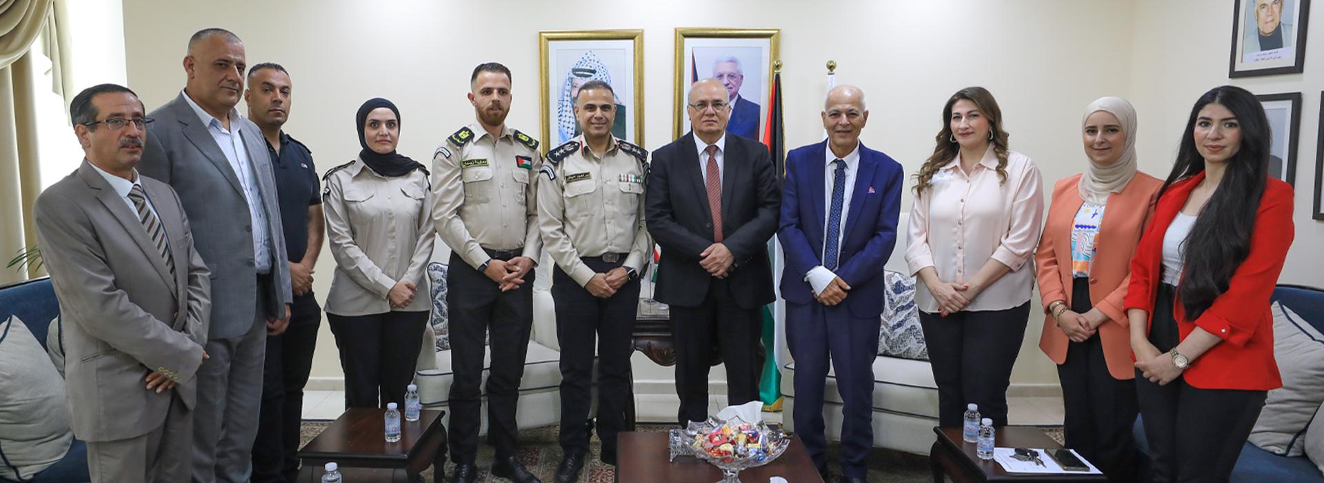 QOU and the Palestinian Customs Police Discuss Expanding Areas of Cooperation
