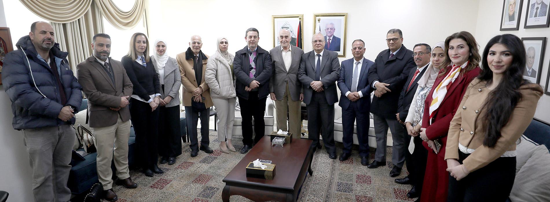 Al-Quds Open University Hosts the Founder of the Munib and Angela Masri Foundation to Strengthen Educational Support and National Partnership
